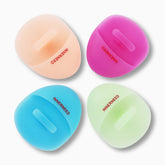 Super Soft Silicone Face Cleanser and Massager Brush Manual Facial Cleansing Brush Handheld Mat Scrubber for Sensitive, Delicate, Dry Skin (Pack of 4)